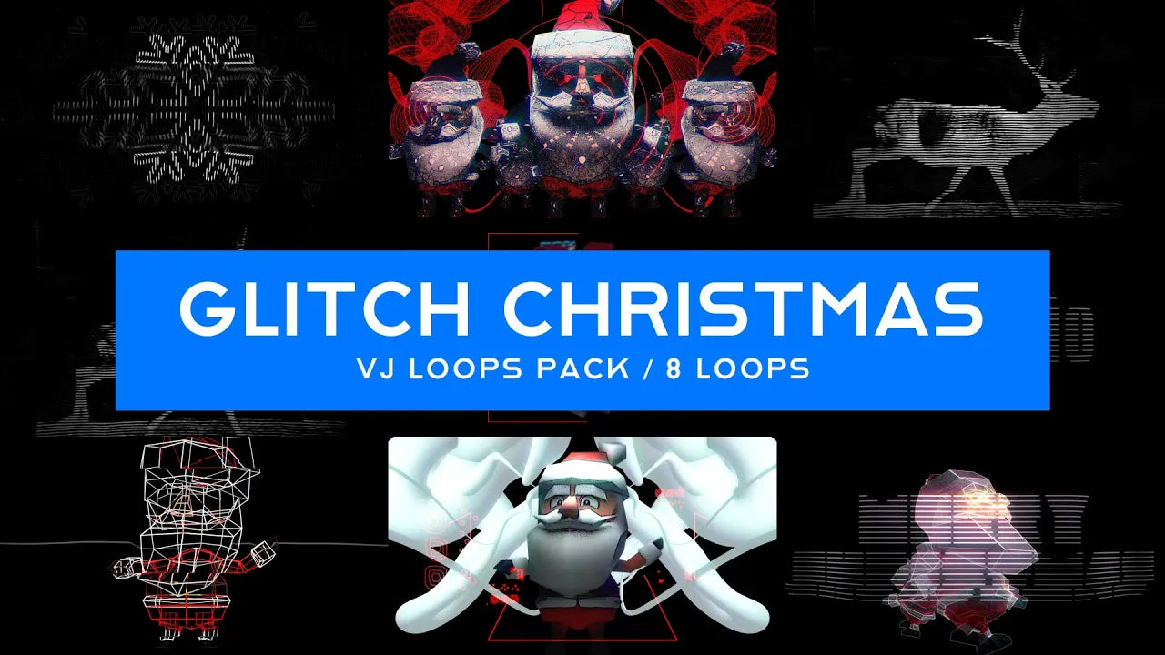 Glitch Christmas VJ Loops