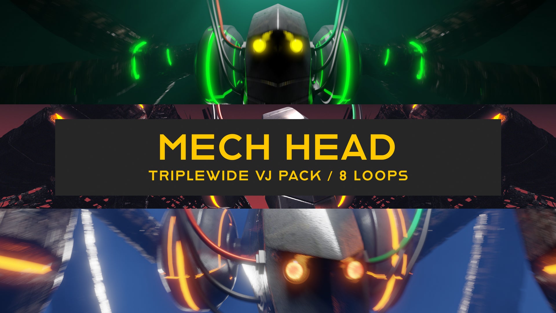 Robot Head Triplewide Visuals