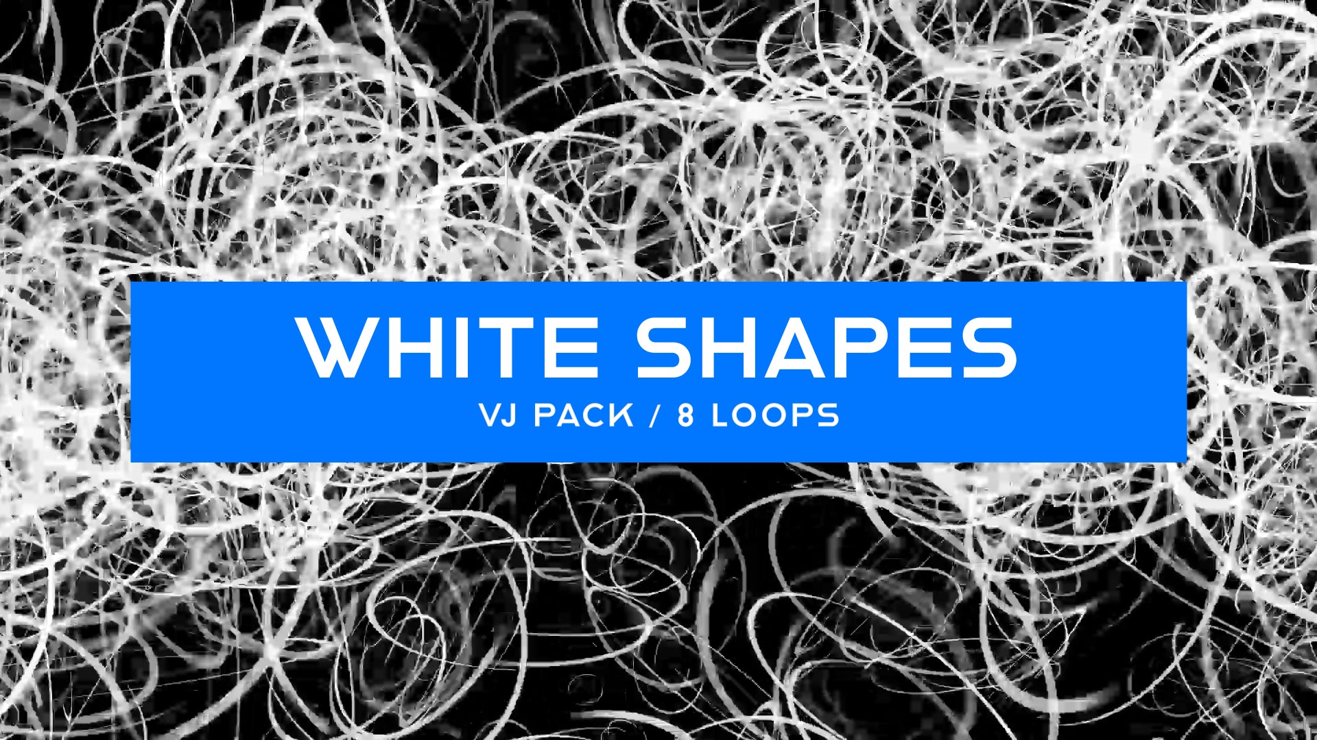 White Shapes Triplewide VJ Loops